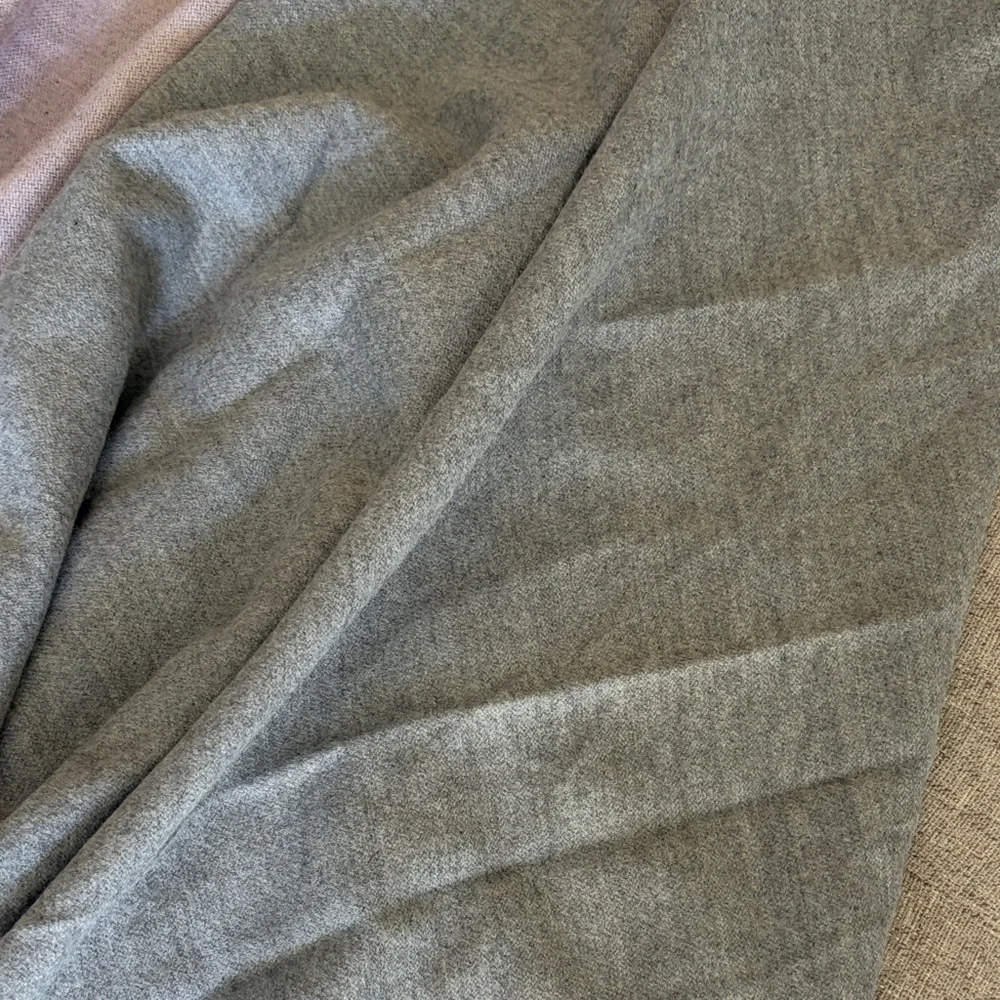 Heather Gray and Blush Stud-Trim Draped Wrap